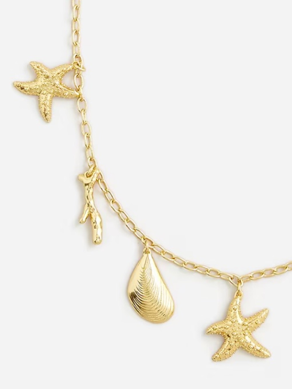 J. Crew Underwater Charm Necklace in Gold Plate. Brand new! - Picture 5 of 5